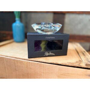 Beautiful UNIQUE CRYSATAL VOTIVE/ CANDLE HOLDER BY OLEG CASSINI- SIGNED